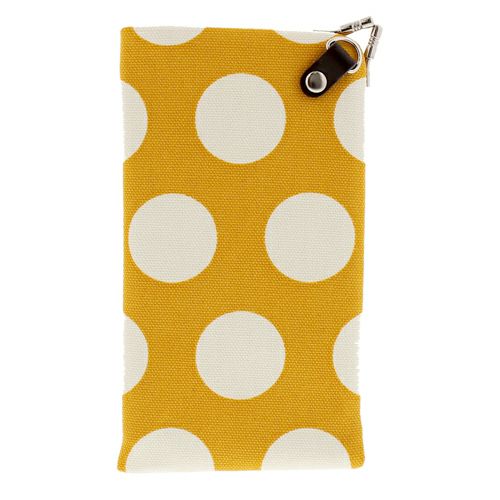 がま口スマートフォンケース＋（プラス）【帆布・唐草/水玉】