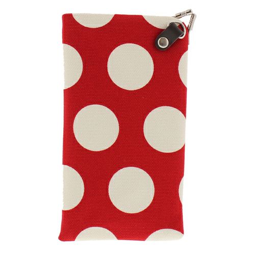 がま口スマートフォンケース＋（プラス）【帆布・唐草/水玉】