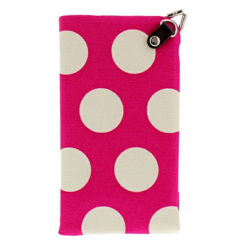 がま口スマートフォンケース＋（プラス）【帆布・唐草/水玉】