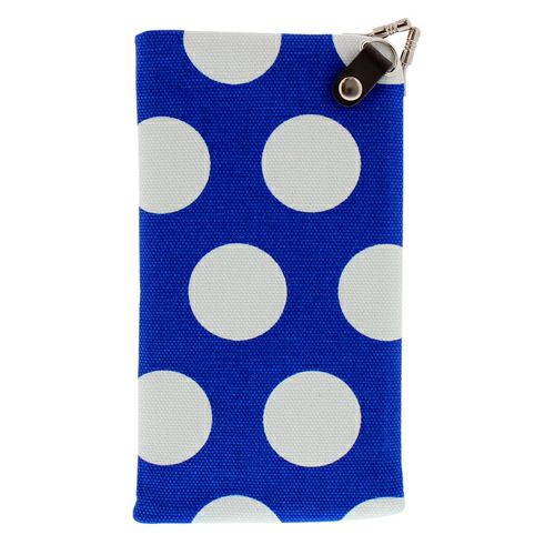 がま口スマートフォンケース＋（プラス）【帆布・唐草/水玉】