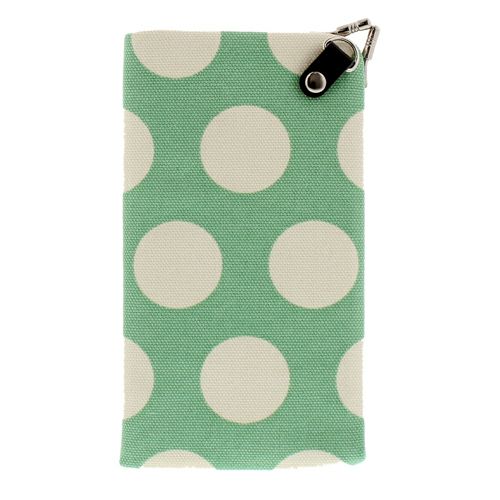 がま口スマートフォンケース＋（プラス）【帆布・唐草/水玉】