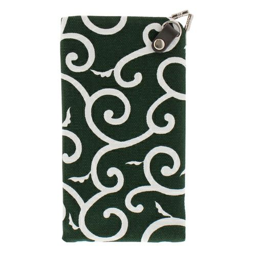 がま口スマートフォンケース＋（プラス）【帆布・唐草/水玉】