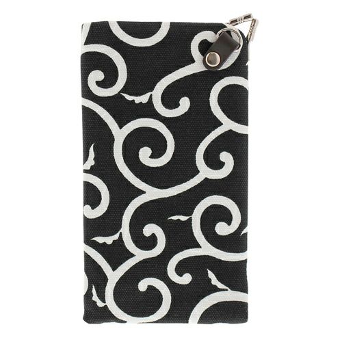 がま口スマートフォンケース＋（プラス）【帆布・唐草/水玉】