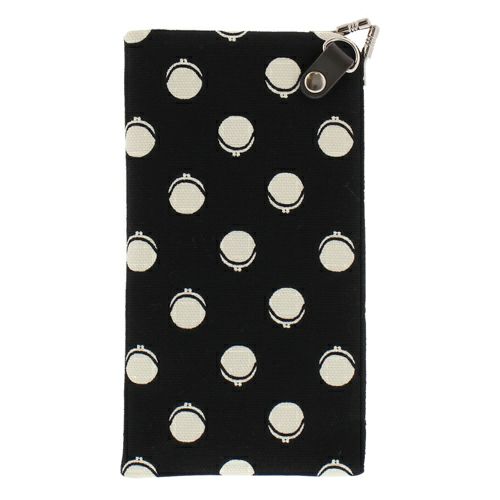 がま口スマートフォンケース＋（プラス）【帆布・がまドット大判】