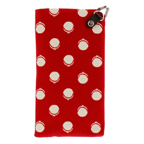 がま口スマートフォンケース＋（プラス）【帆布・がまドット大判】