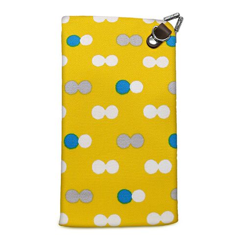 がま口スマートフォンケース＋（プラス）【帆布・にこだま柄】