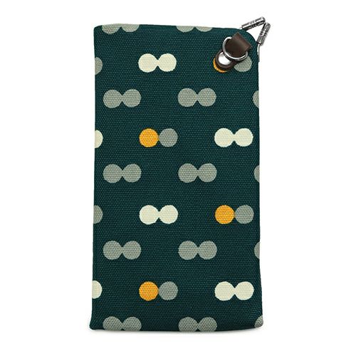 がま口スマートフォンケース＋（プラス）【帆布・にこだま柄】