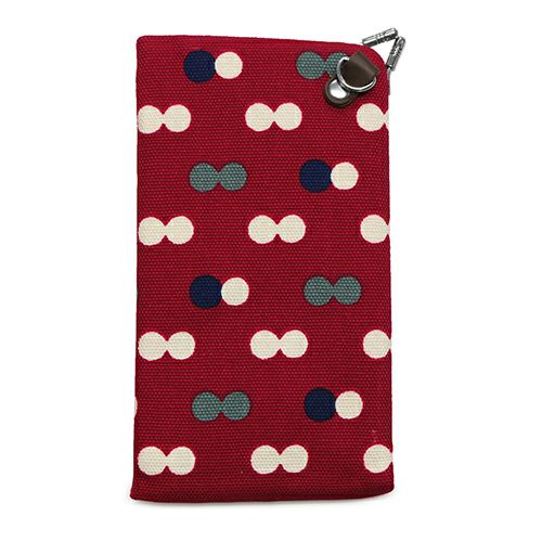 がま口スマートフォンケース＋（プラス）【帆布・にこだま柄】