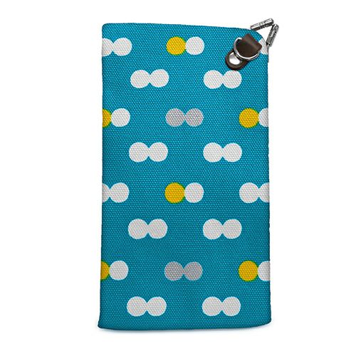 がま口スマートフォンケース＋（プラス）【帆布・にこだま柄】