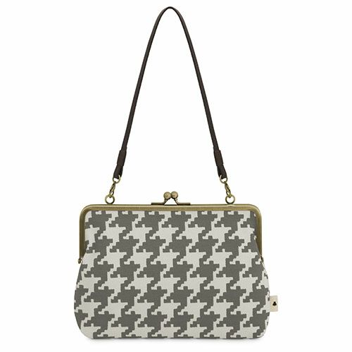 がま口手帳ケース【帆布・バードチェック】