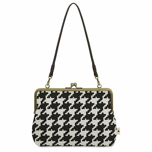 がま口手帳ケース【帆布・バードチェック】