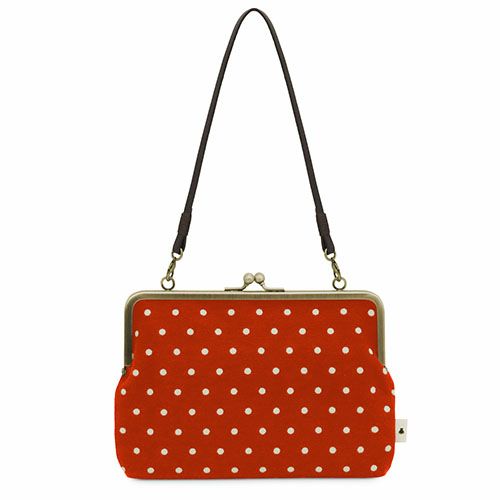 がま口手帳ケース【帆布・唐草/水玉】