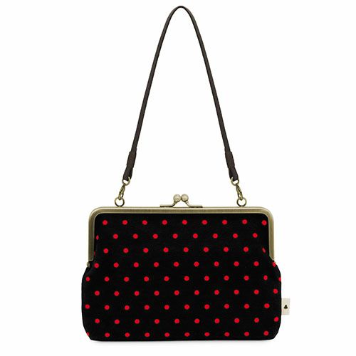 がま口手帳ケース【帆布・唐草/水玉】