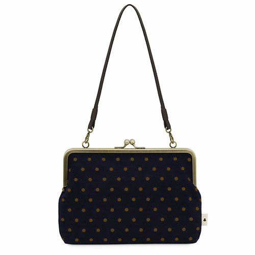 がま口手帳ケース【帆布・唐草/水玉】