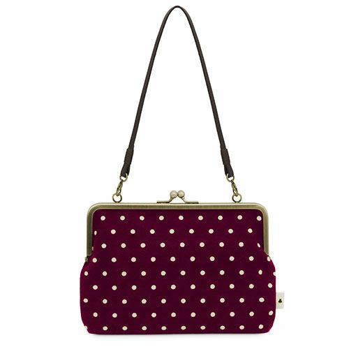 がま口手帳ケース【帆布・唐草/水玉】