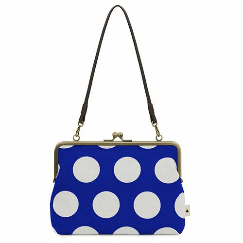 がま口手帳ケース【帆布・唐草/水玉】