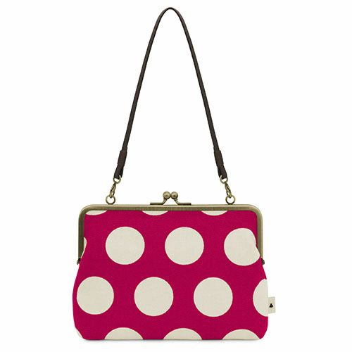 がま口手帳ケース【帆布・唐草/水玉】