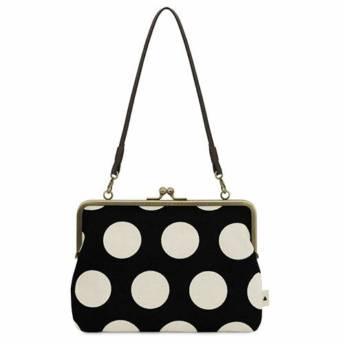 がま口手帳ケース【帆布・唐草/水玉】