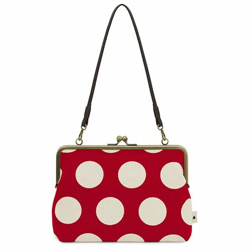 がま口手帳ケース【帆布・唐草/水玉】