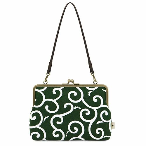 がま口手帳ケース【帆布・唐草/水玉】