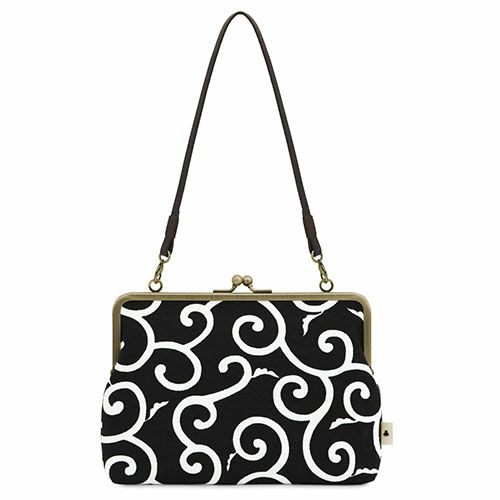 がま口手帳ケース【帆布・唐草/水玉】