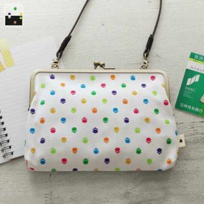 AYANOKOJI 【在庫商品】がま口手帳ケース【帆布・がまドット】 [M便 1/2]
