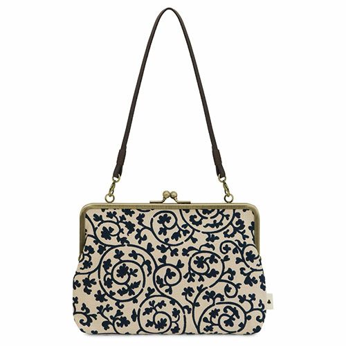 がま口手帳ケース【帆布・蛸唐草】