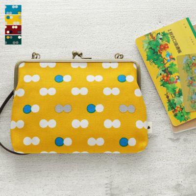 AYANOKOJI 【在庫商品】がま口手帳ケース【帆布・にこだま柄】 [M便 1/2]