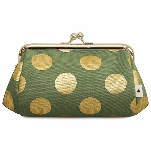 TAWARA型がま口コスメポーチ（中）【HAKUドット】