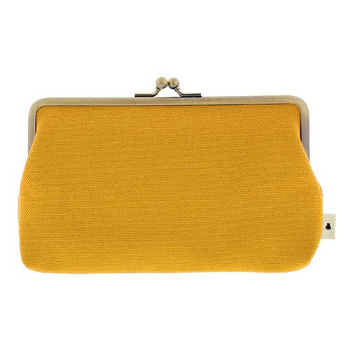 6寸がま口平ポーチ【帆布・無地】