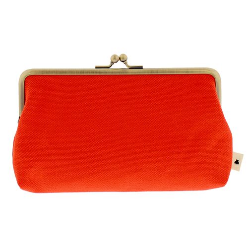 6寸がま口平ポーチ【帆布・無地】