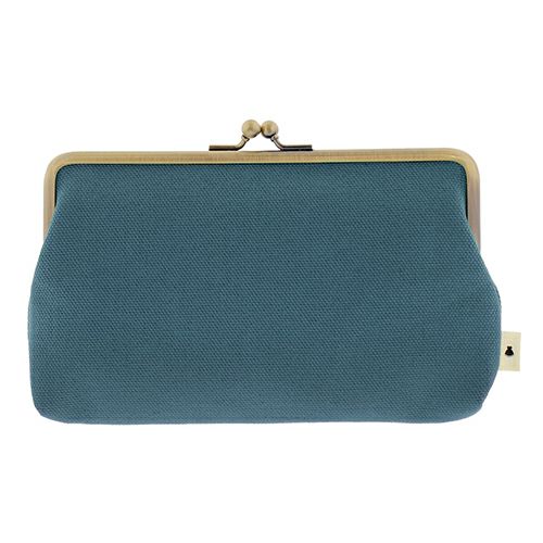 6寸がま口平ポーチ【帆布・無地】