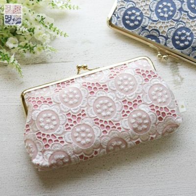AYANOKOJI 【在庫商品】6寸がま口平ポーチ【ポリッシュレース】 [M便 1/2]