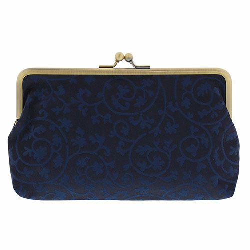 6寸がま口平ポーチ【蛸唐草金襴】