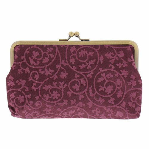 6寸がま口平ポーチ【蛸唐草金襴】