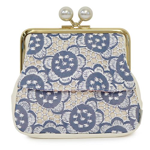 がま口ティッシュポーチ【ポリッシュレース】 