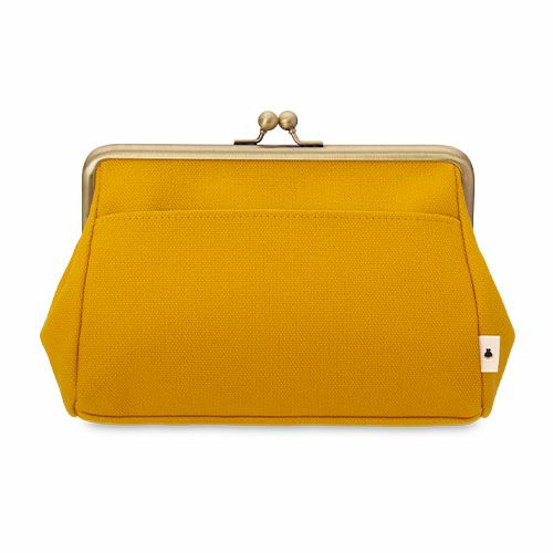 在庫商品】がま口トラベルポーチ【帆布・無地】 [M便 9/10