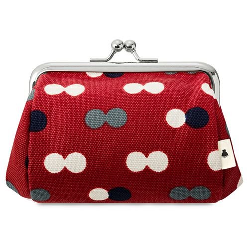 TAWARA型がま口コスメポーチ（小）【帆布・でかドット柄/唐草/にこだま柄/ヒッコリー】