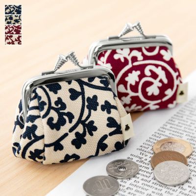 AYANOKOJI 【在庫商品】TAWARA型がま口コスメポーチ（極小）【帆布・蛸唐草】 [M便 1/7]