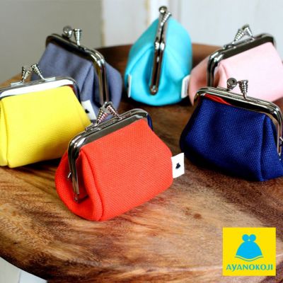 AYANOKOJI 【在庫商品】TAWARA型がま口コスメポーチ（極小）【帆布・無地】 [M便 1/7]