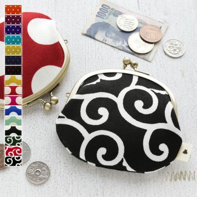 AYANOKOJI 【在庫商品】3.3寸がま口財布【帆布・唐草/水玉】 [M便 1/5]