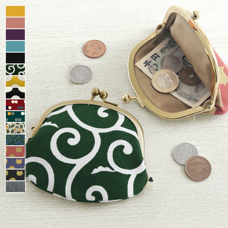 3.3寸がま口財布【帆布・綿布（アソート）】