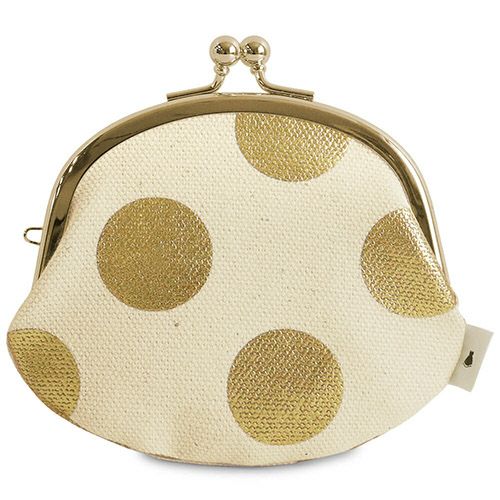3.3寸 がま口財布【帆布・HAKUドット】