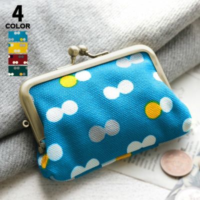 AYANOKOJI 【在庫商品】3.5寸がま口コインケース【帆布・にこだま柄】 [M便 1/4]
