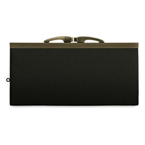 在庫商品】復刻型がま口長財布（マチなし）【帆布・綿布