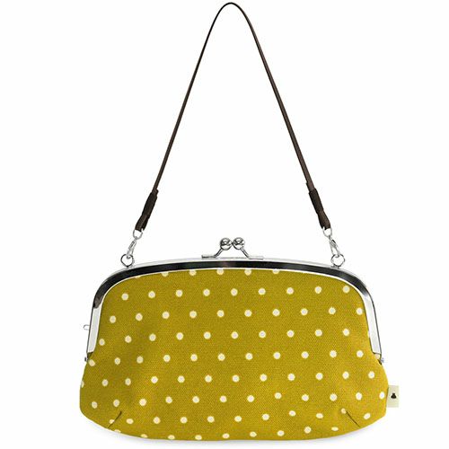横長親子がま口財布【帆布・唐草/水玉】 