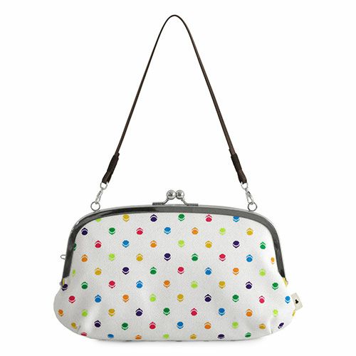横長親子がま口財布【帆布・がまドット柄】