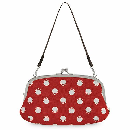 横長親子がま口財布【帆布・がまドット柄大判】