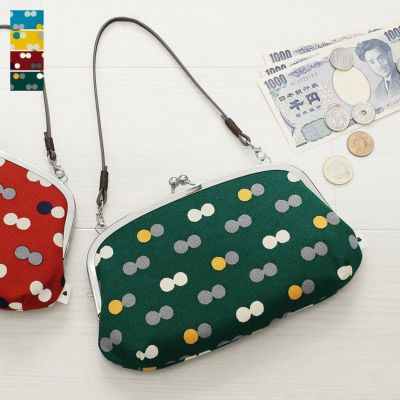 AYANOKOJI 【在庫商品】横長親子がま口財布【帆布・にこだま柄】 [M便 4/5]