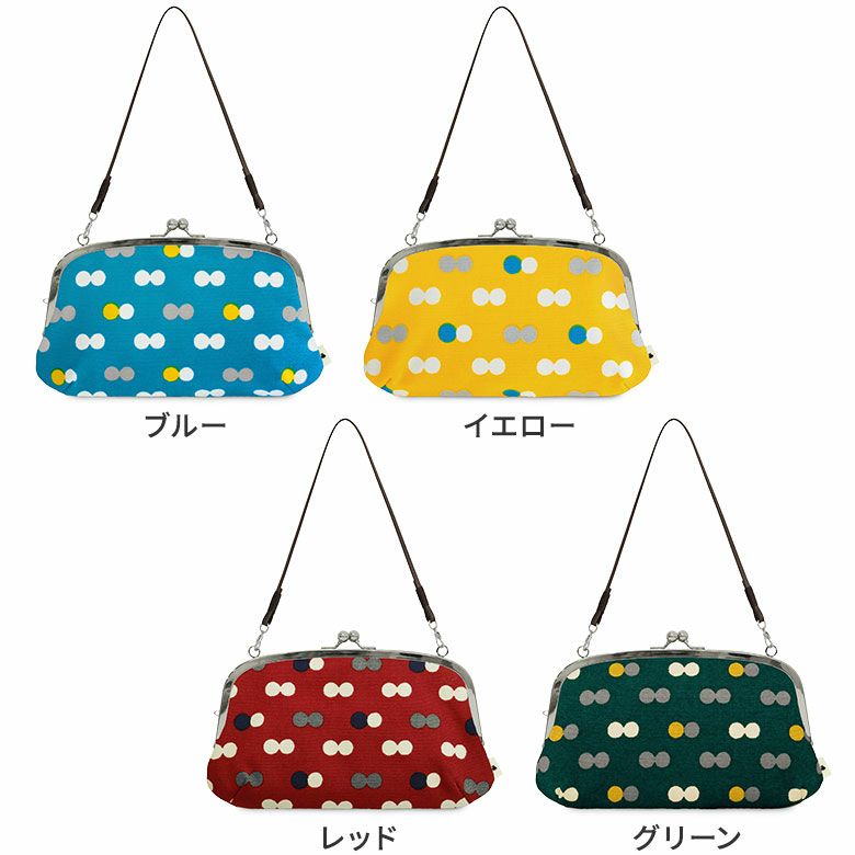 横長親子がま口財布【帆布・にこだま柄】